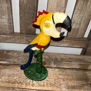 Pottery Barn cast iron parrot bottle opener